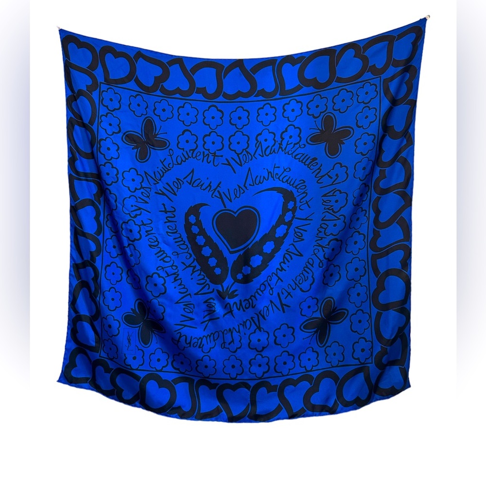Rare YSL Yves Saint Laurent Silk Scarf - Picture 1 of 5